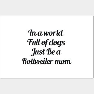 Rottweiler Mom Slogan Posters and Art